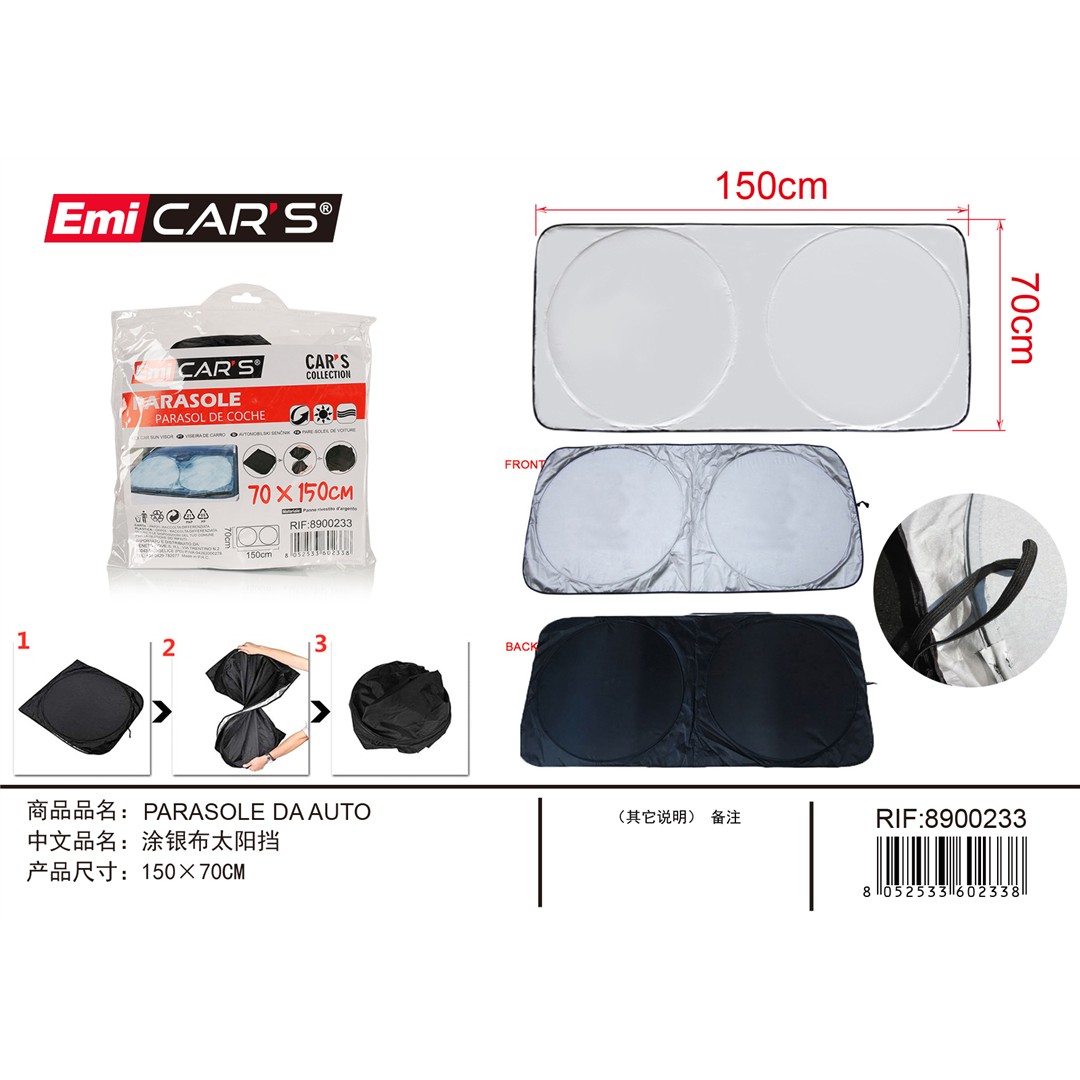 38749 8052533602338 8900233 EMI parasole auto cm.70 x 150