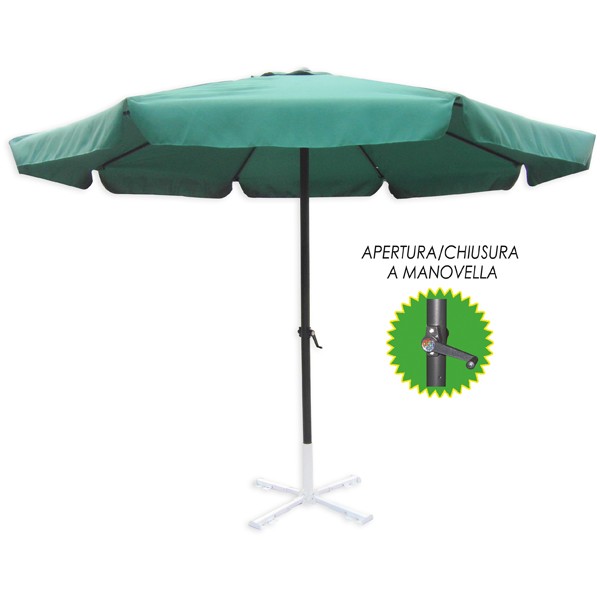 38921 8034116008638 1600863 SAIS ombrellone giardino alluminio tondo ø300cm verde