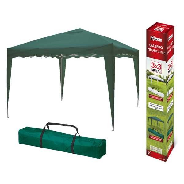 38925 8026158900025 900002 CILVANI gazebo pieghevole 3x3m h250cm verde