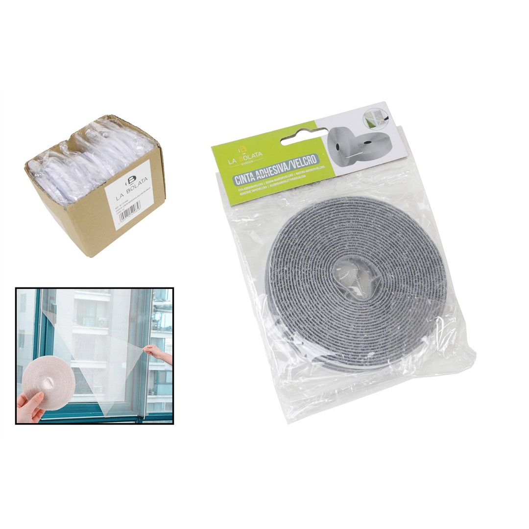 39046 8402110500661 211050 BOLATA set 2pz velcro con adesivo 5mt grigio