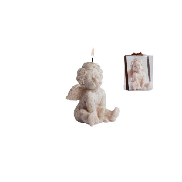 39223 3120370748740 74874 CP CANDELA FORMA DI ANGELO MARRONE