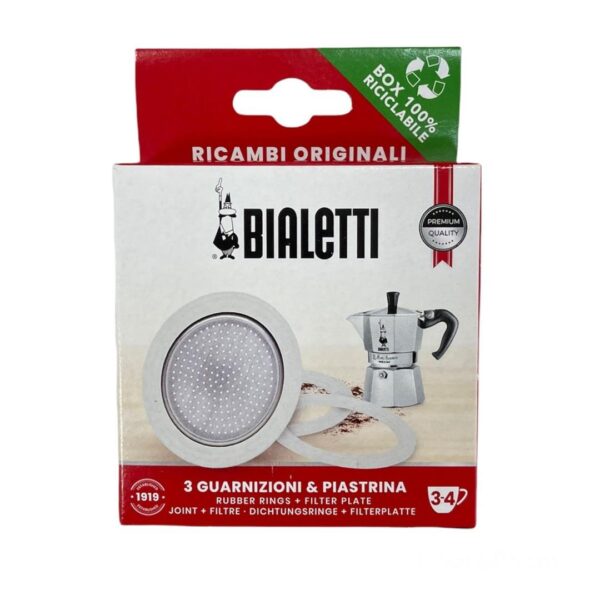 39381 8006363034043 19007 VISCIO SET RICAMBIO MOKA BIALETTI 3-4 TZ FILTRO 3PZ GUARNIZIONI