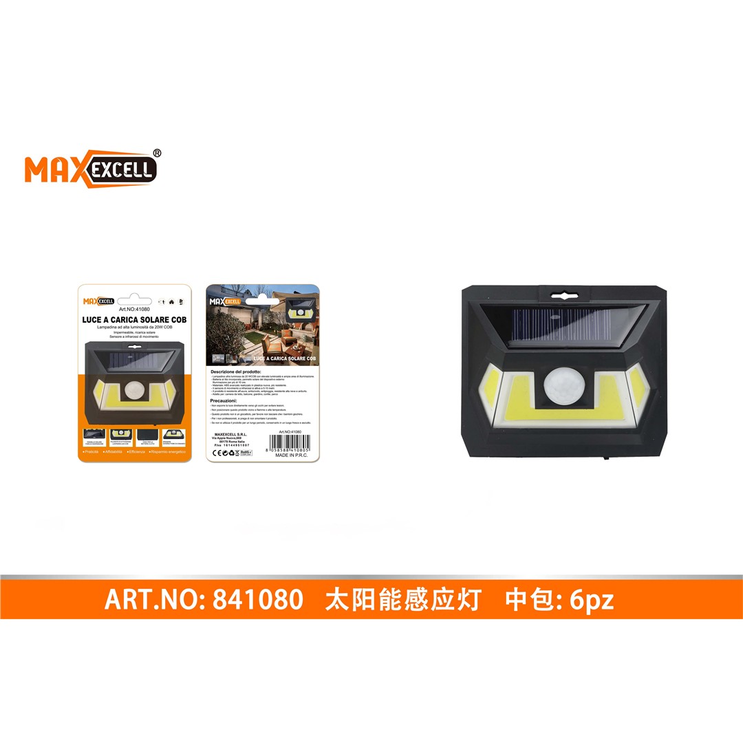 39947 8058588410805 41080 luci per giardino energia solare con sensore movimento