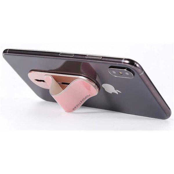 40202 6972050000146 A-I-04 MOMOSTICK ORIGINALE SUPPORTO ADESIVO REGOLABILE PER SMARTPHONE COLORE ORO ROSA A-I-04