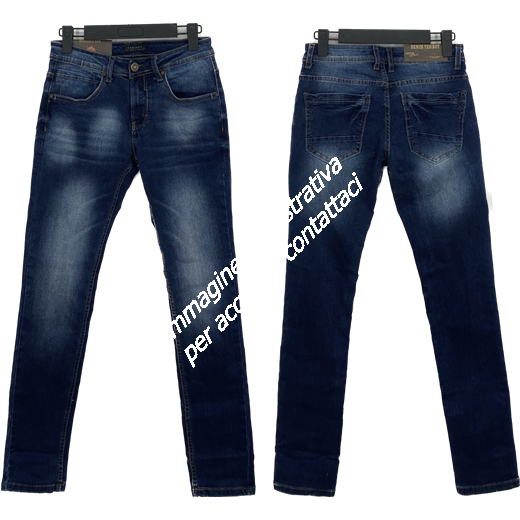 4034 9200000040346 YB715 ABBIGLIAMENTO UOMO JEANS VITA BASSA SOTTO STRETTO SIZE:42-52 SLIM FIT