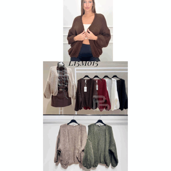 40516 9200000405169 L15M015 abbigliamento donna cardigan aperto tg.unica