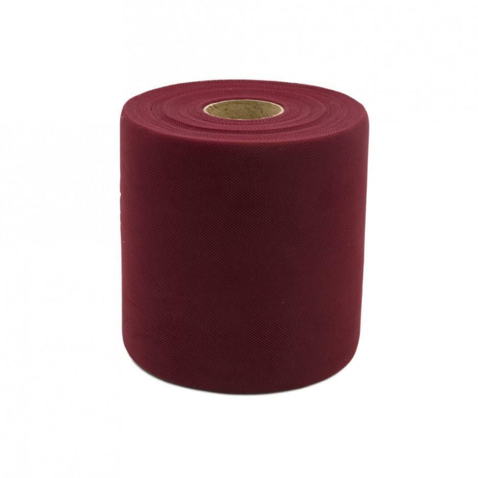 41068 8015884193078 857010/014 bobina tulle 12,5cm x 100mt bordeaux