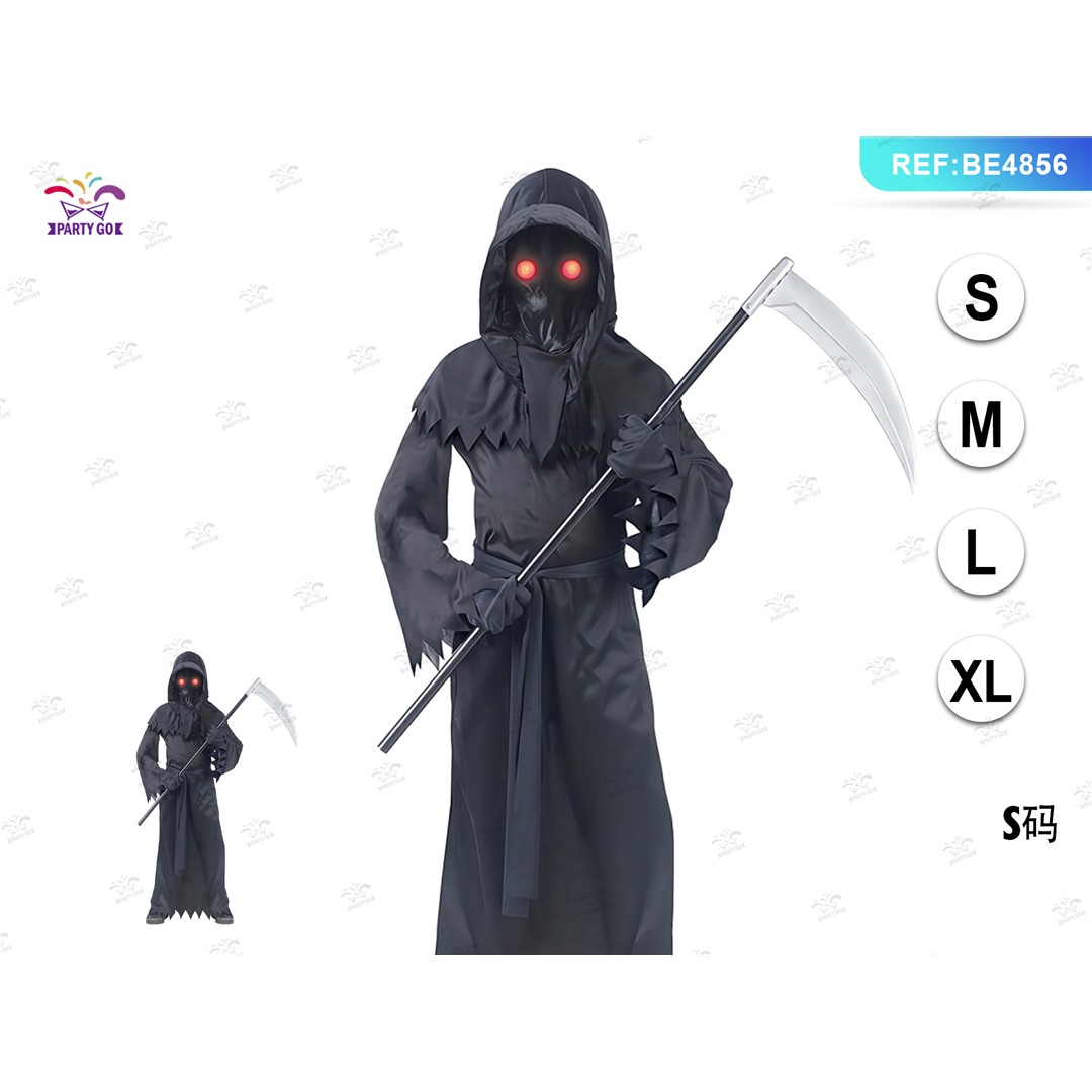 41664 8058617658666 BE4856 halloween costume unisex mietitore tg.s