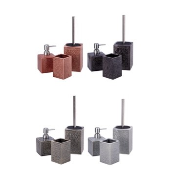 42005 8057586070851 107085 STAR set 3 pezzi bagno in ceramica 4 colori