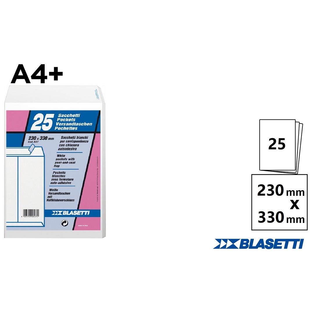 42171 8007758005372 1750537 BUSTA LETTERE BIANCA CON CHIUSURA ADESIVA CM.23 X 33