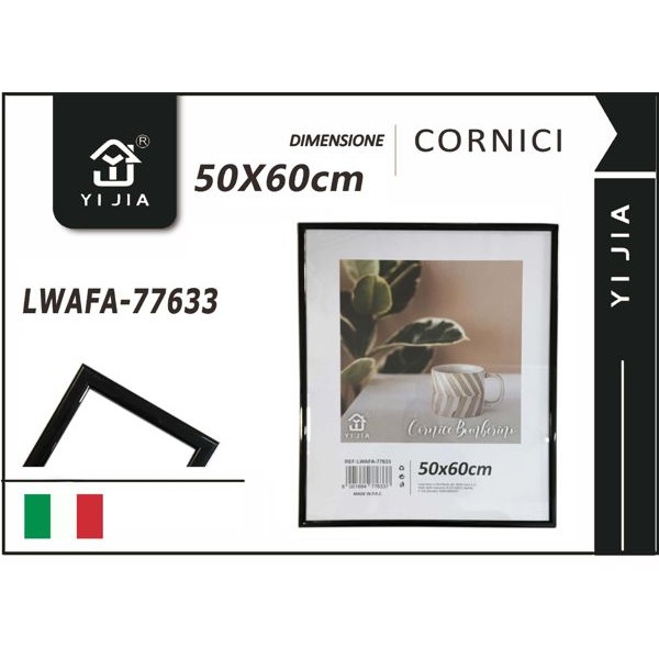 43716 8001684776337 LWAFA-77633 cornice bomberino nera 50x60cm