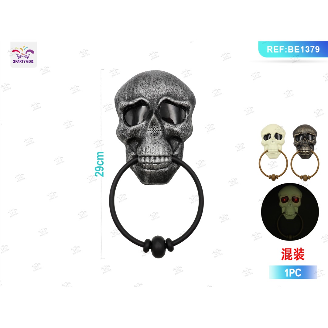 43922 8058617863794 BE1379 halloween campanello forma di teschio con luci