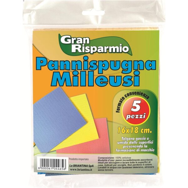 44495 8000061025341 PAN02534A PANNI SPUGNA GRAN RISPARMIO 5PZ