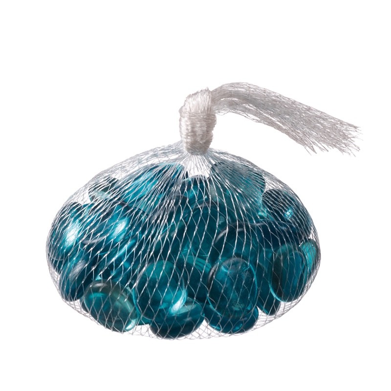 44657 8021785739741 73974 STAR decorazione per ambiente pietre in vetro 250gr in sacco di rete