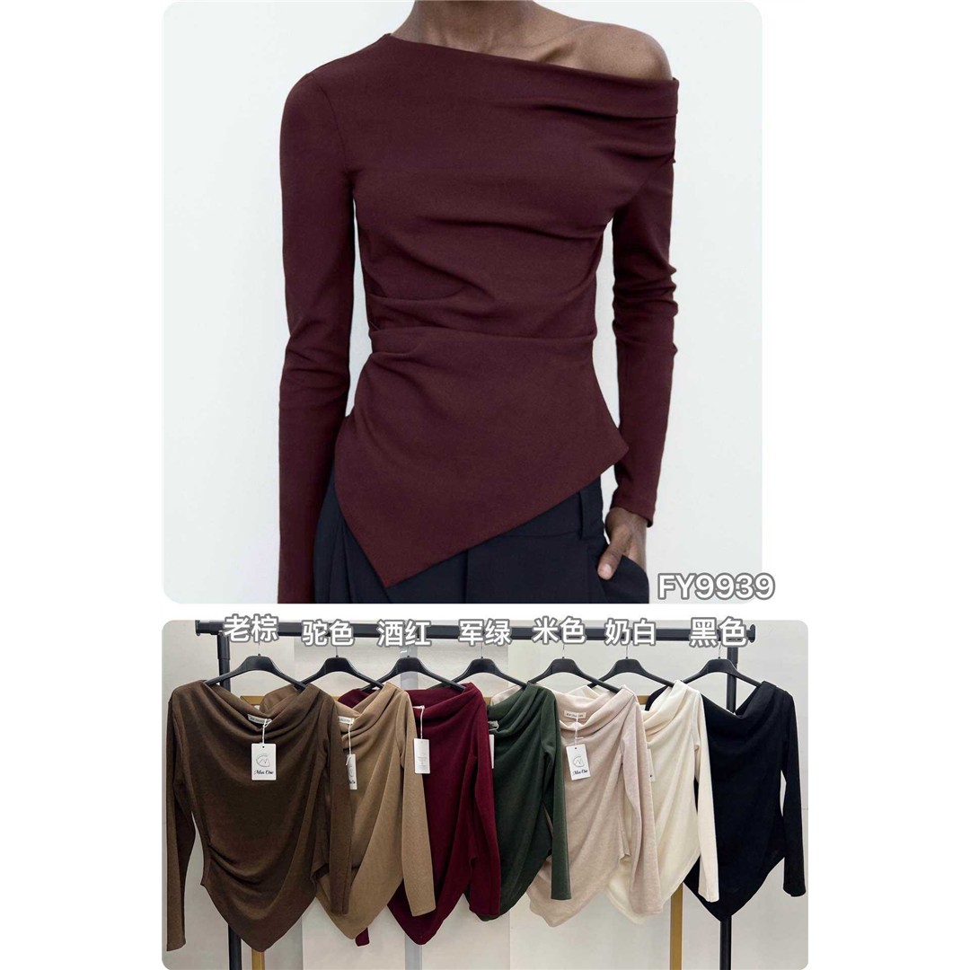 44992 9200000449927 FY9939 abbigliamento donna maglia in scollato tg.unica