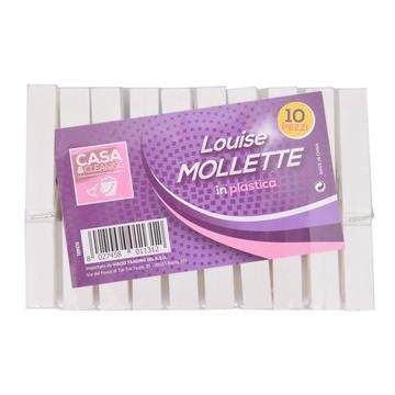45670 8027458011312 169476 VISCIO mollette per bucato louise 10pz bianche
