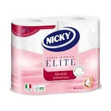 45874 8013670419388 DEL1938 CARTA IGIENICA NICKY ELITE 4ROT 3VELI