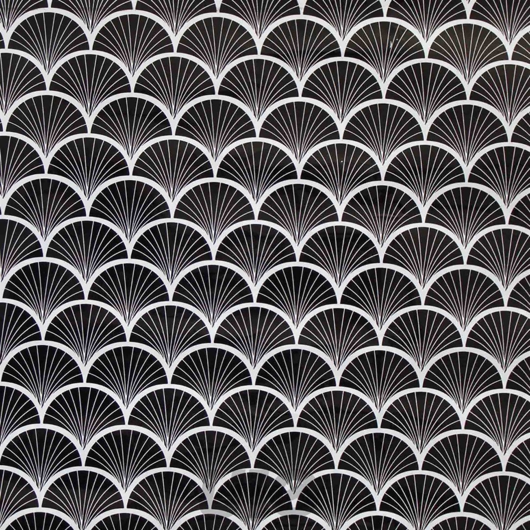 46542 3574387700756 1770075 L3C plastica adesiva 45x200cm stampa artdeco bianco/nero