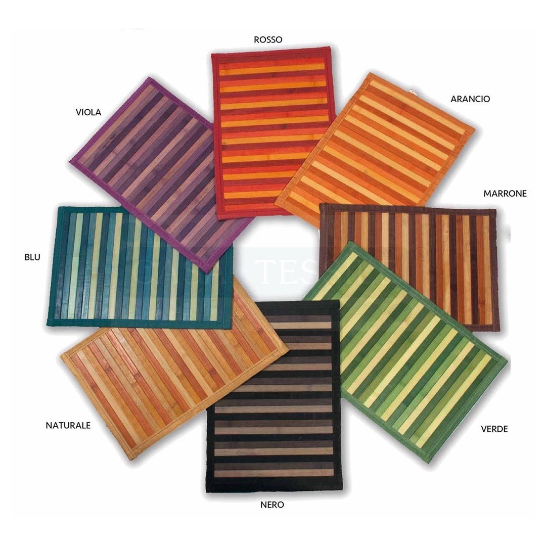 46879 8760331602244 TAP14 tappeto bamboo degrade con fondo antiscivolo ass8col 50x80cm