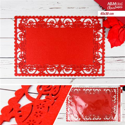 47059 8033113361340 HX913560 TAVOLA NATALIZIA IN FELTRO SOTTOPIATTO CM.45 X 30