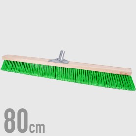 47065 8000061012617 SCO01261A scopa industriale verde in legno 80cm