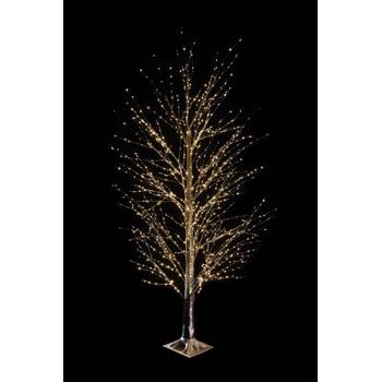 47181 8057586055391 105539 STAR decoro illuminato albero nero da esterno h180cm con 1300 microled bianco caldo 260 flash