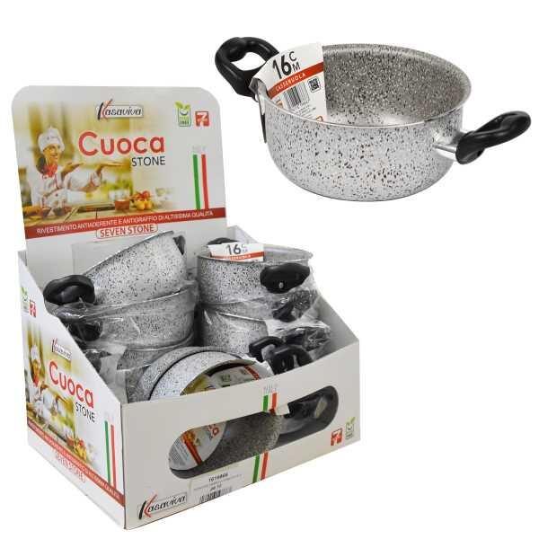 47354 8034116198667 1619866 SAIS CASSERUOLA CUOCA STONE Ø16CM