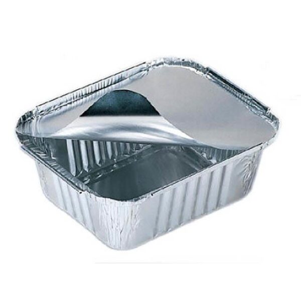 47617 8021719001104 CON00110 CONTENITORE ALLUMINIO CON COPERCHIO 1PORZ. 4PZ