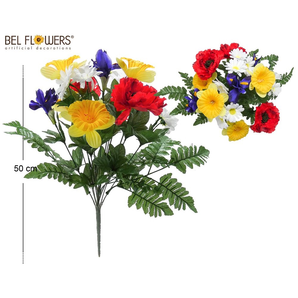 48233 8058341172971 BFK0061-17297 fiore mazzo bush grande h50xø30cm fiori di campo