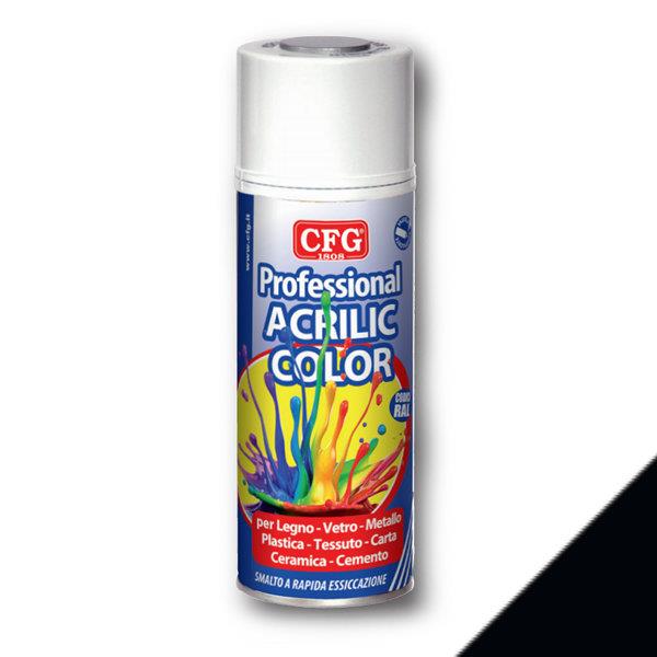 48241 8016818015688 2961-9005 bomboletta spray 400ml vernice smalto acrilico puro ral sw9005 nero opaco