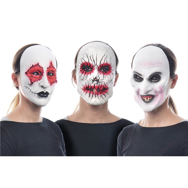 48589 3120370636443 63644 CP halloween maschera gessata orribile lattice