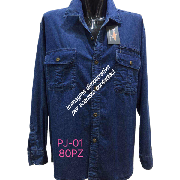 4873 9200000048731 PJ-01 ABBIGLIAMENTO UOMO CAMICIA DI JEANS SIZE:M-XXXL