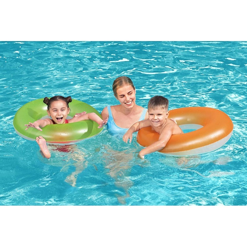 49072 6942138981520 36024 gonfiabile mare salvagente ciambella neon ø76cm