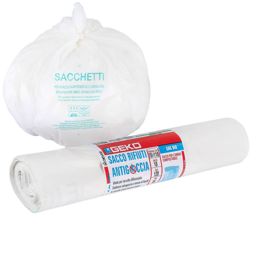 49085 8014846720024 50050/3 sacchi umido 120lt 10pz 70x100cm biodegradable
