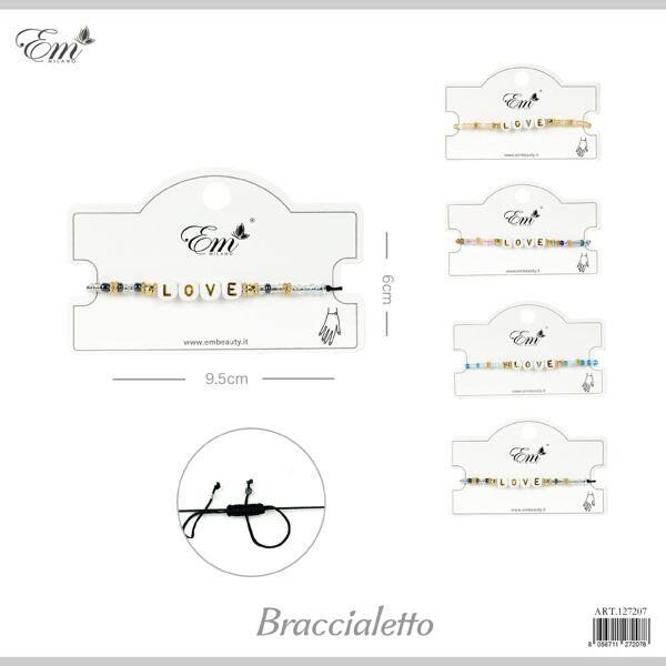 49086 8056711272078 127207 braccialetto con perline love