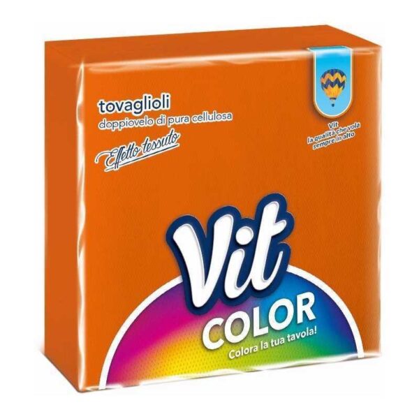 49583 8014444008326 142886 VISCIO vit tovaglioli 2 veli 32x32cm 25pz arancione