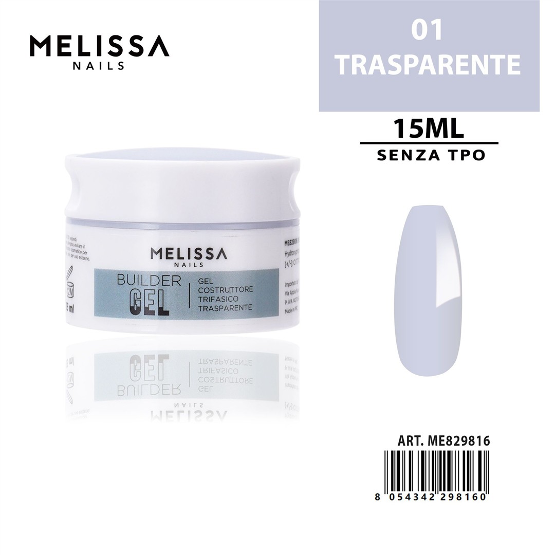 49812 8054342298160 0245234 DC melissa gel costrutt. trifasico 15ml n.01 traspar.