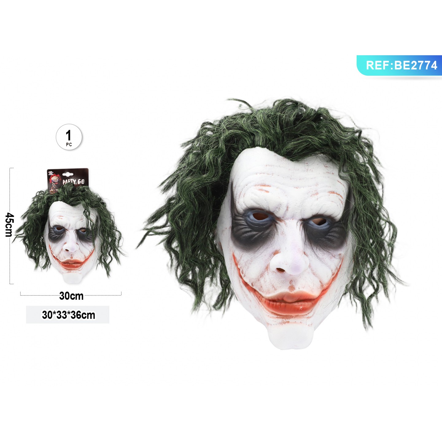 49896 8058617981443 BE2774 halloween maschera in lattice