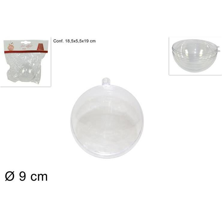 50010 8033113090950 AN000797 PALLA DI PLASTICA TRASPARENTE APRIBILE Ø90MM