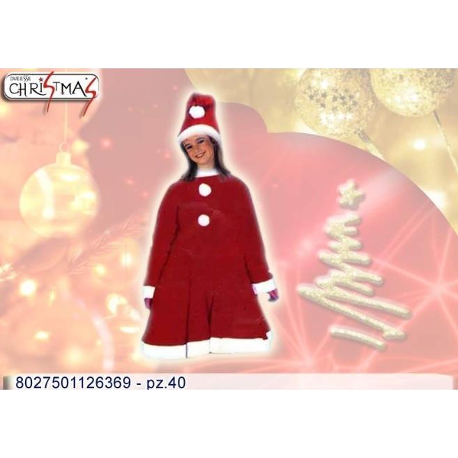 50022 8027501126369 RO000018 INDUMENTO NATALIZIO VESTITO BIMBA TG.9/11 ANNI