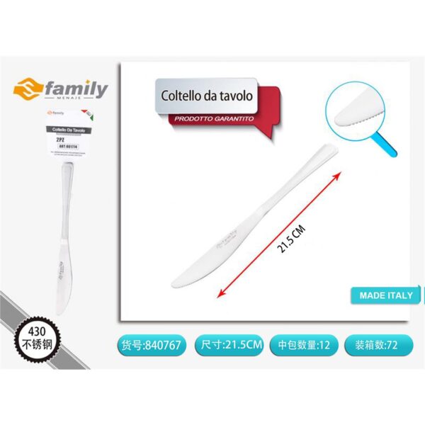 50699 8050238407678 840767 MI SET 2 COLTELLI DA TAVOLA INOX