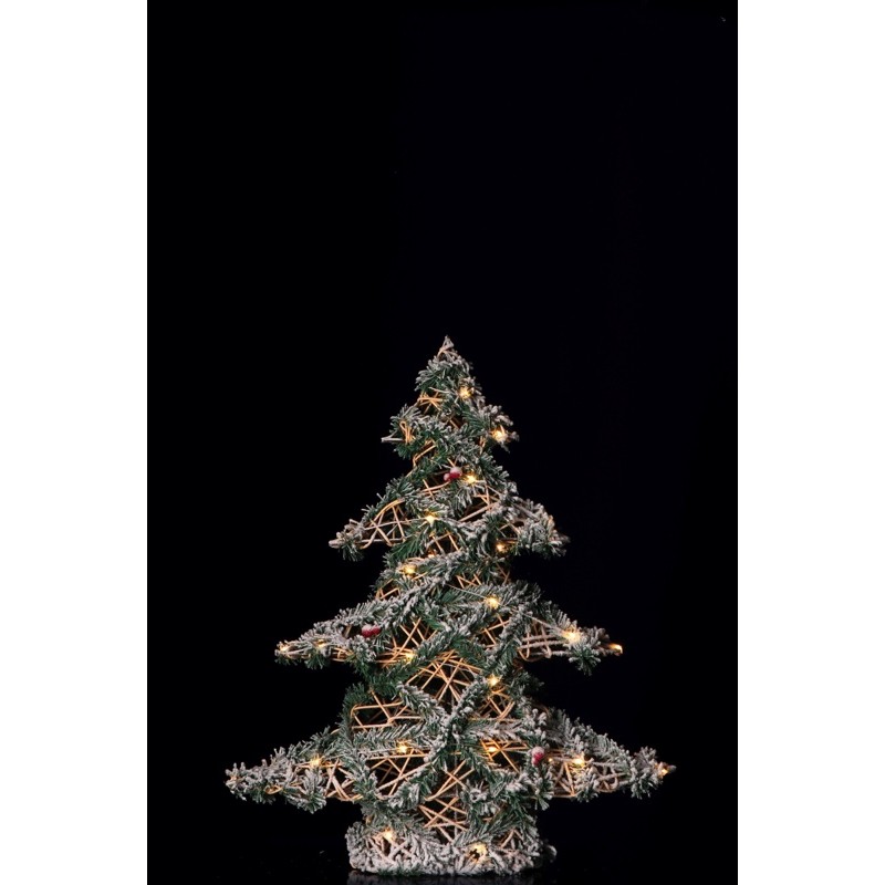 50826 8021785709089 70908 STAR decoro natalizio in rattan renna h60cm con 40 led a batteria