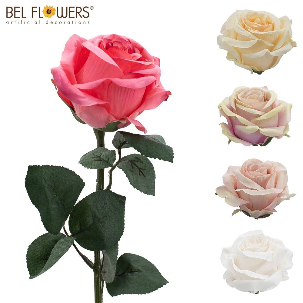 50841 8050260006900 BFA141-00690 fiore a stelo bocciolo h65xø10cm rosa shabby