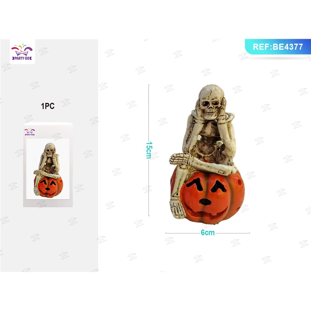 50938 8058617653074 BE4377 halloween zucca con scheletro