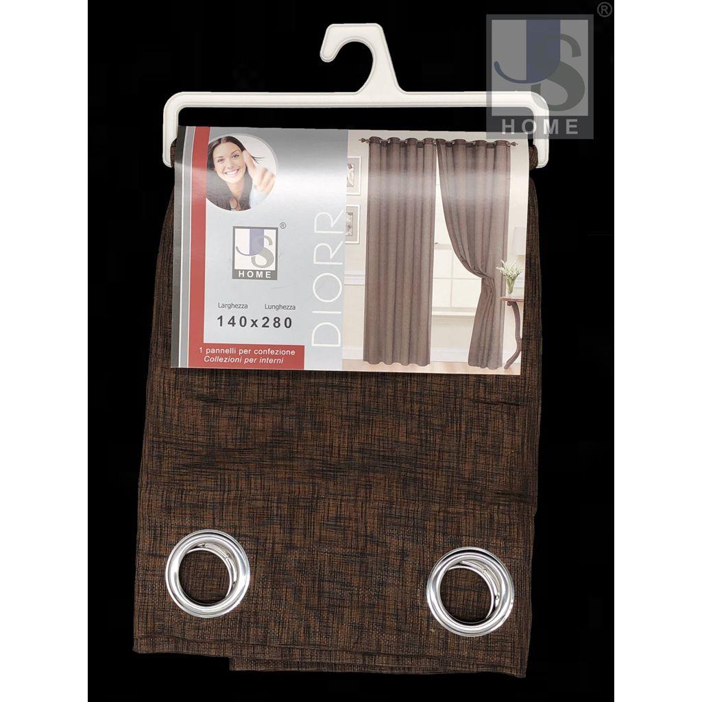 51175 8056457710032 DIORR_MARRONE TENDA CON OCCHIELLI 140X280CM 1P DIORR VELATO MARRONE