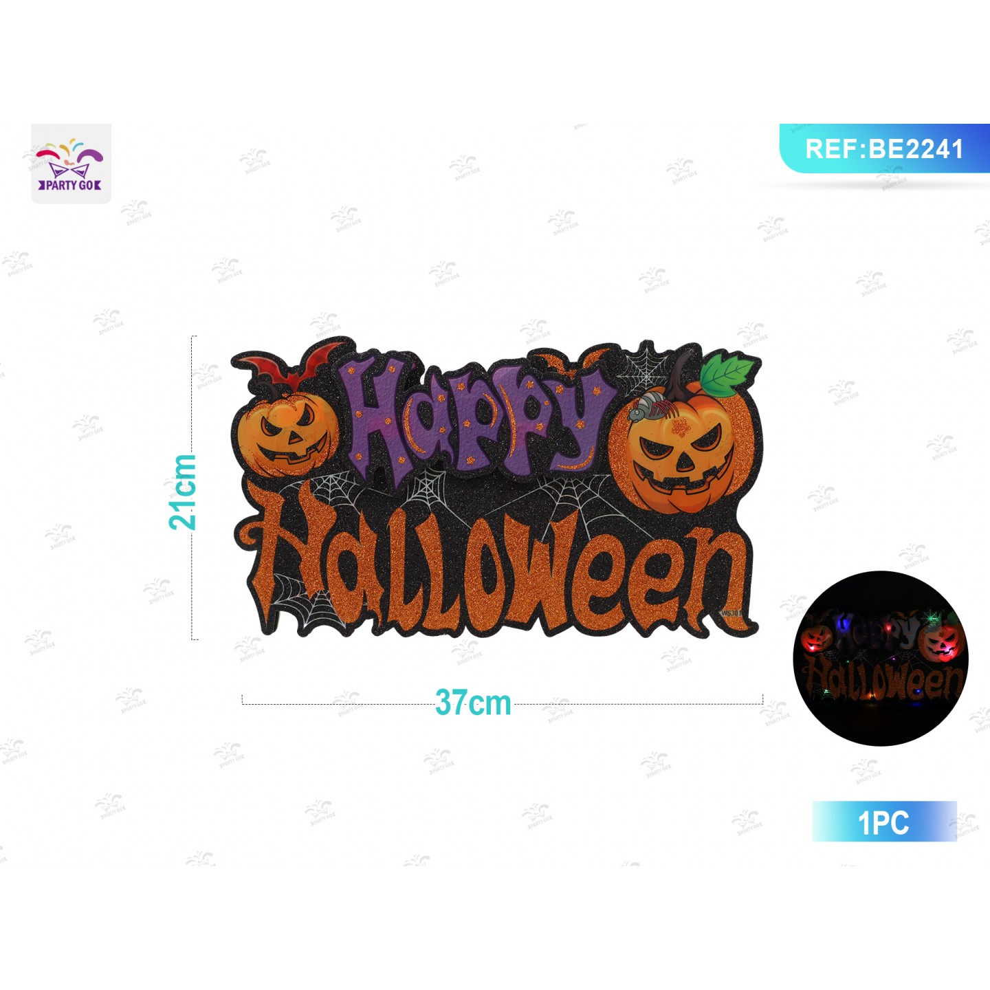 51225 8058617303412 BE2241 halloween decorazione da appendere con luci led