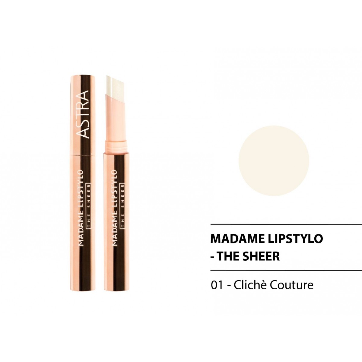 51634 8055510086855 2920001 rossetto astra madame lipstylo the sheer 01