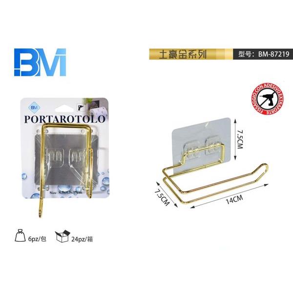 51848 8050714872198 BM-87219 PORTAROTOLO IN METALLO ORO