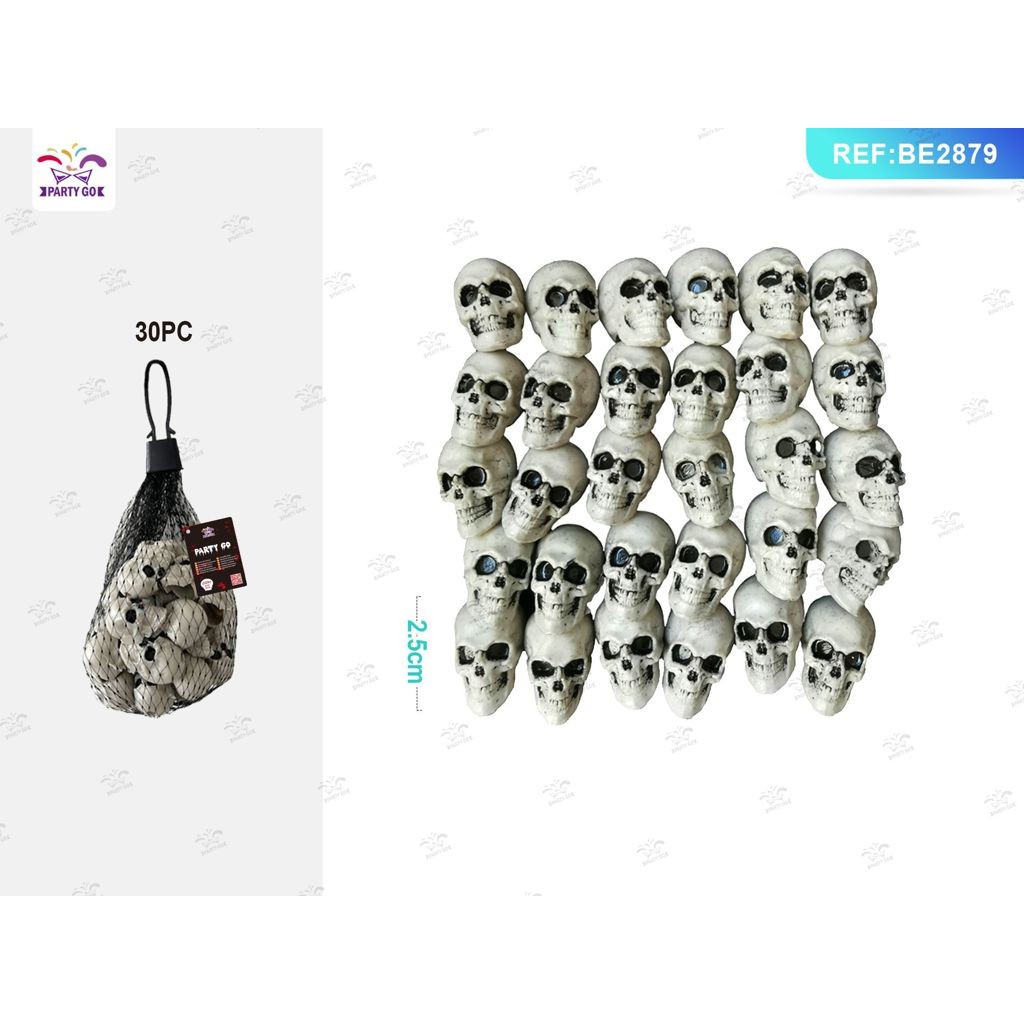 52128 8058617982495 BE2879 halloween sacchetto con mini teschi