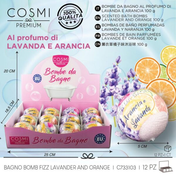 5242 8053285004630 1003552-CSM bombe da bagno bomb fizz cosmi lavanda e arancio